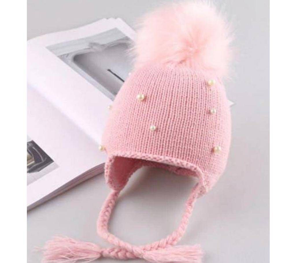 Baby boy Girls Hair Ball Earbud Hat
