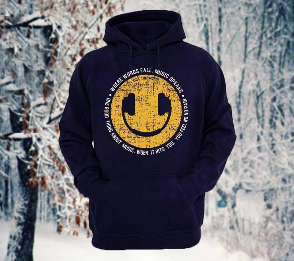 Music Speak Full Sleeve Gents Casual Hoodie