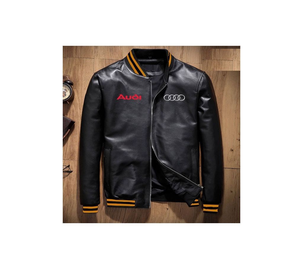 Artificial Leather Mens Winter Jacket Audi