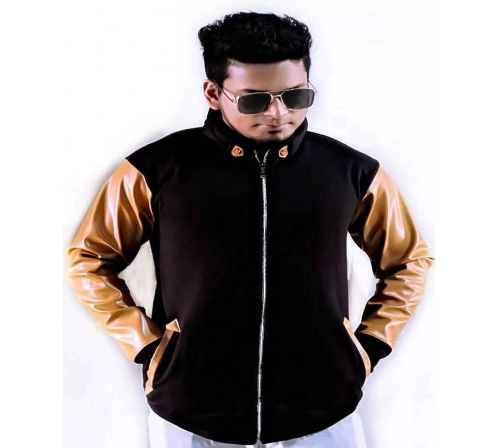 hand artificial leather men jacket
