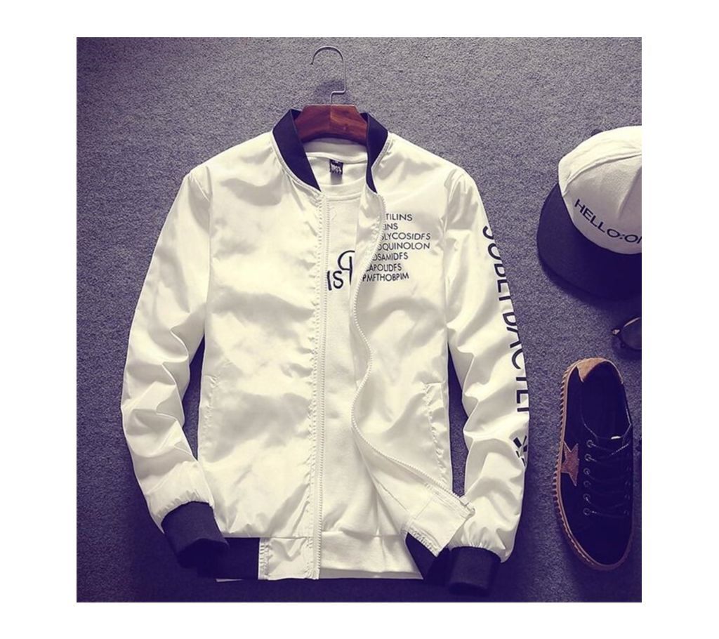 Off White Stylish Winter Jacket for Men - WE-10 - UNQ