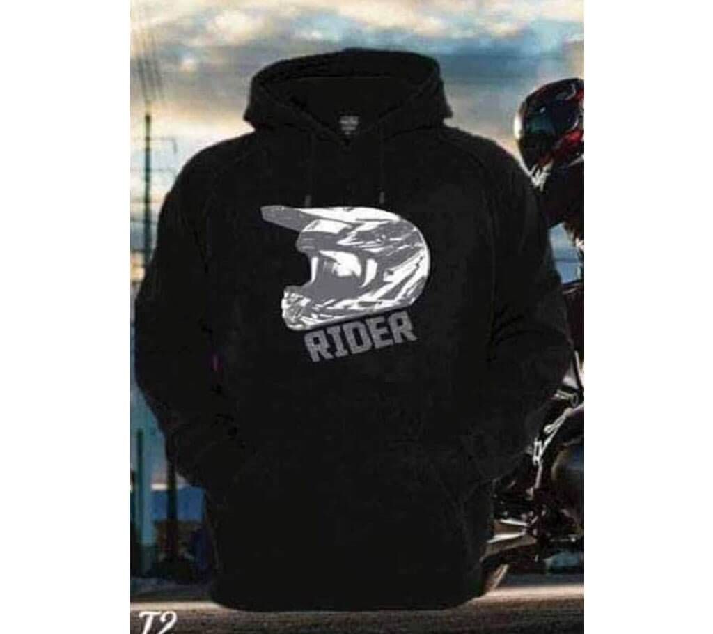 Mens Trendy Hoodie - Rider - Black - DID