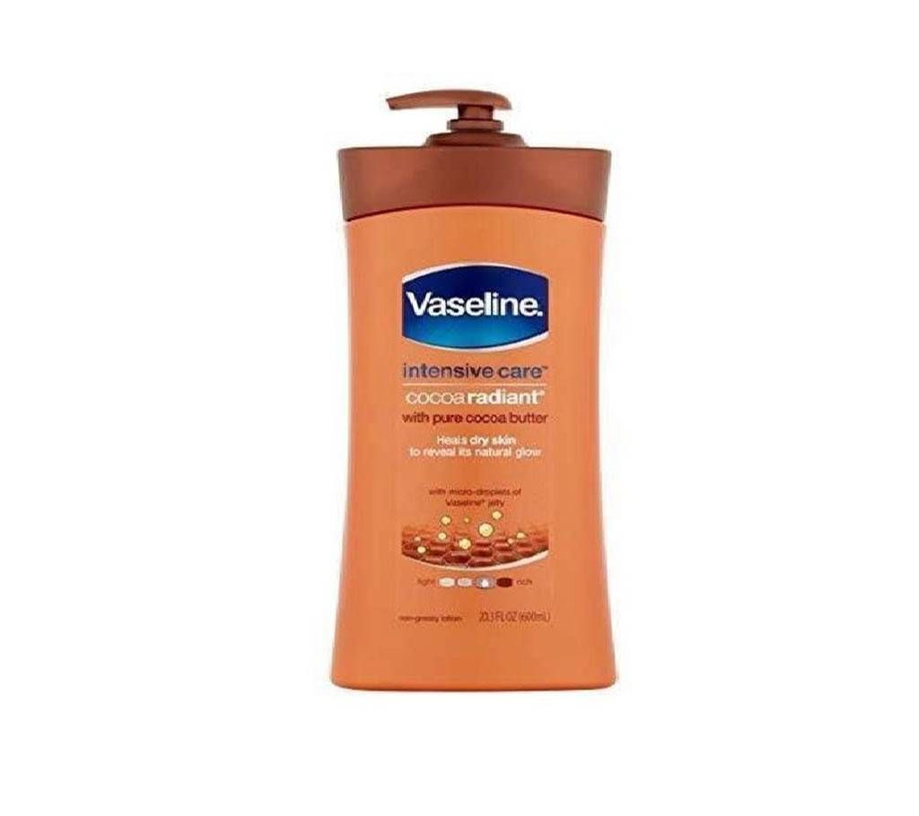 Vaseline intensive care COCOA radiant body lotion for dry skin 600ml - South Africa