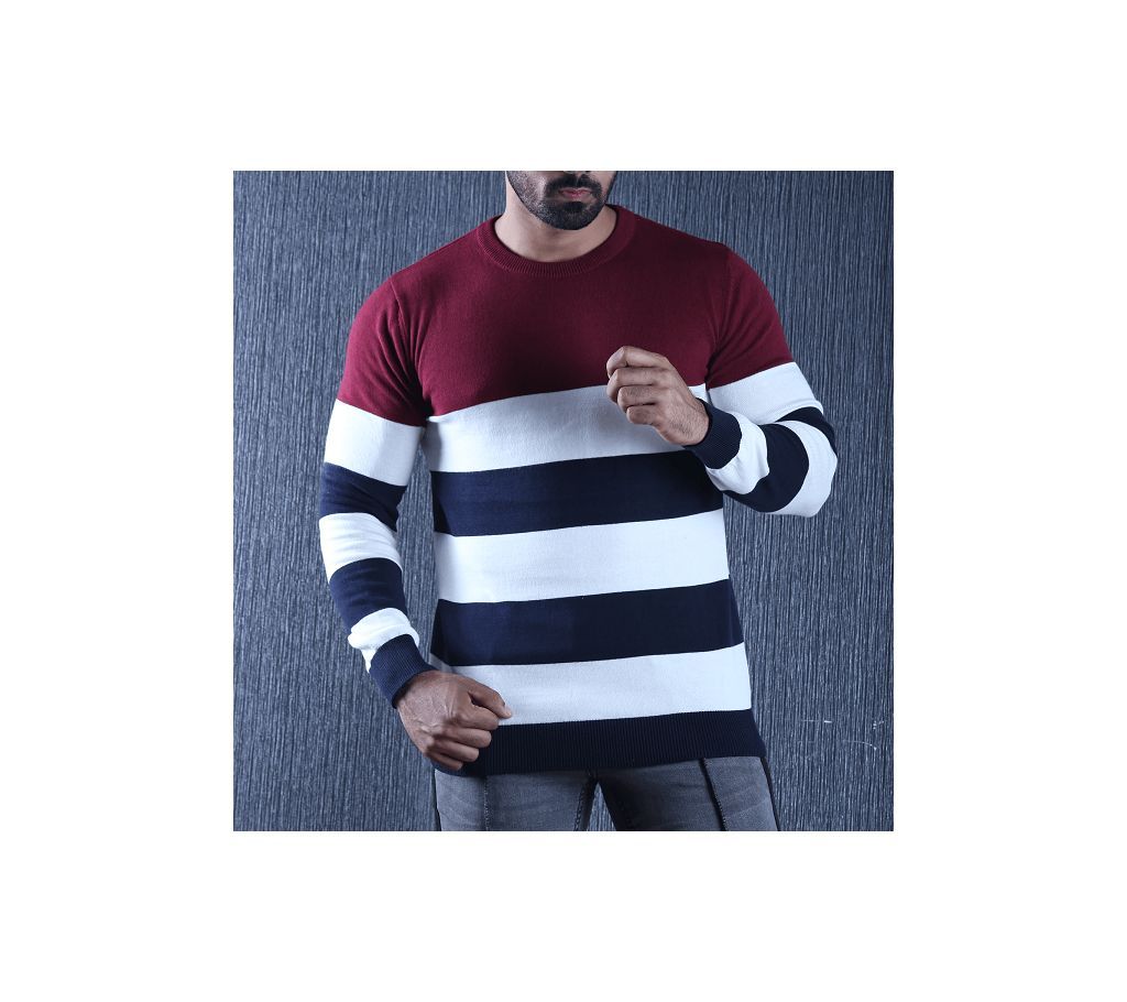 Mens Multi Stripe Sweater
