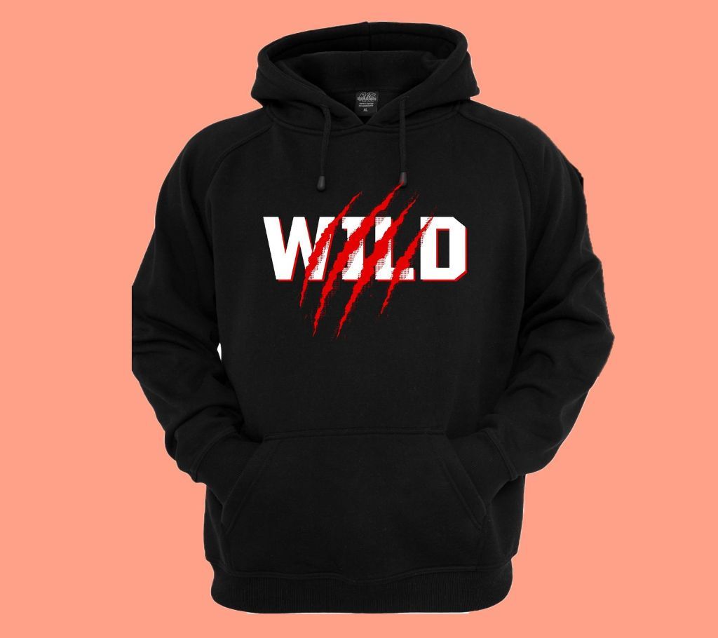 Mens Stylish Pullover Hoodie - Black - WILD - DGL
