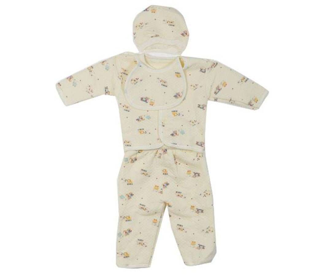 Yellow Wool Dress Set for Baby
