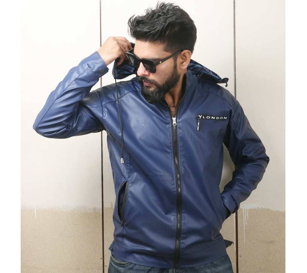 Gents PU leather Hoodie