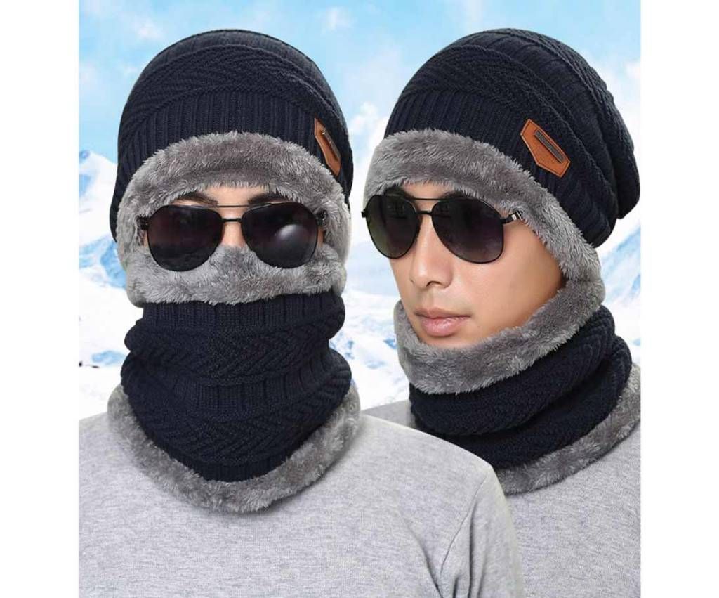 Neck warmer winter hat knit cap scarf cap Winter Hats