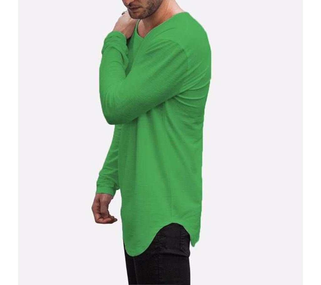 Zipper hip hop Full-Sleeve Gents T-shirt 