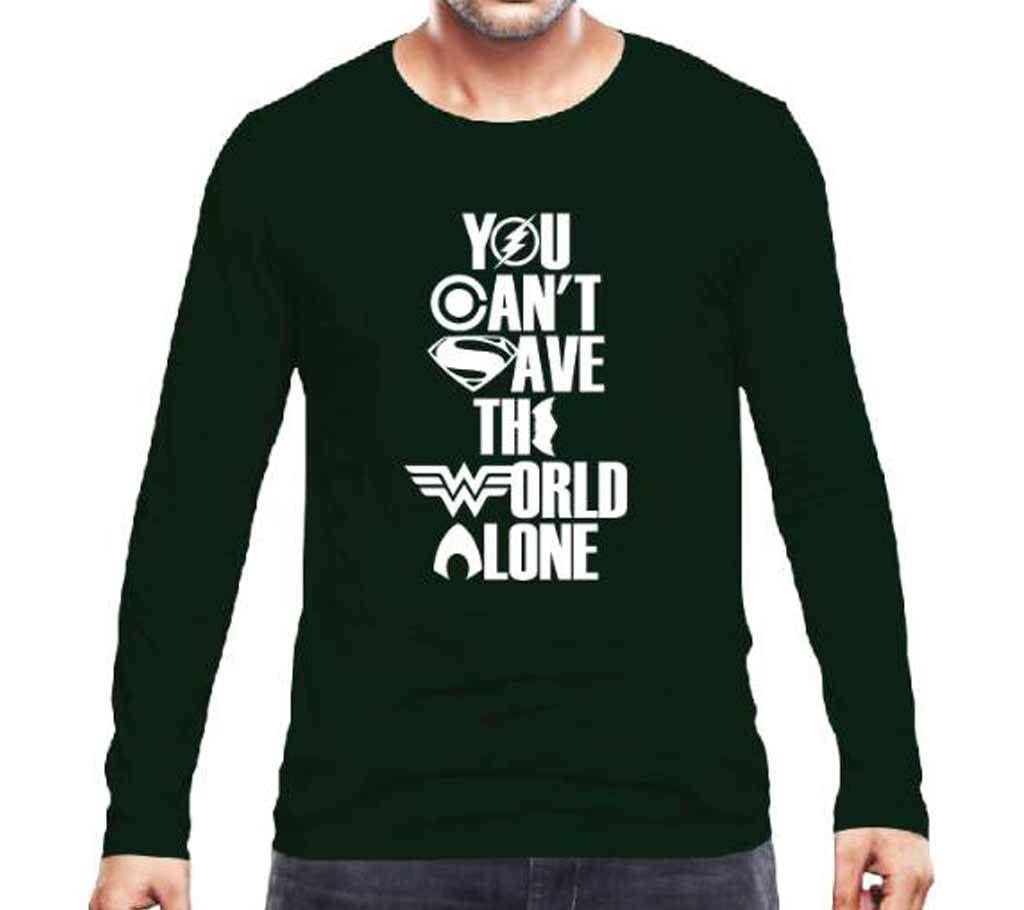 Justice League Movie Full Sleeve Cotton T-shirt For Men