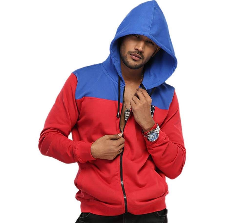 Winner Mens Hoodie W17-MH02- RED BLUE		
