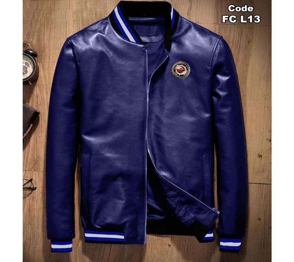 PU Leather Mens Winter Jacket