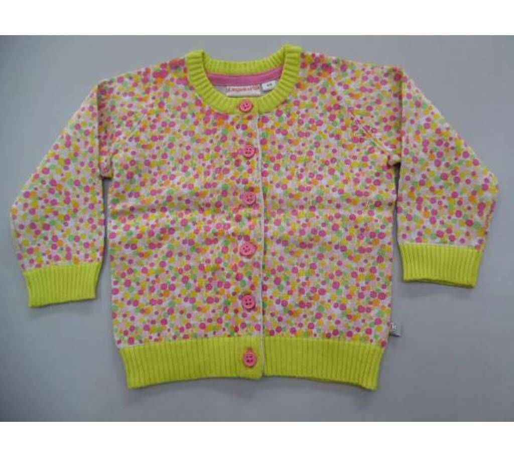 Girl's dot printed sweater
