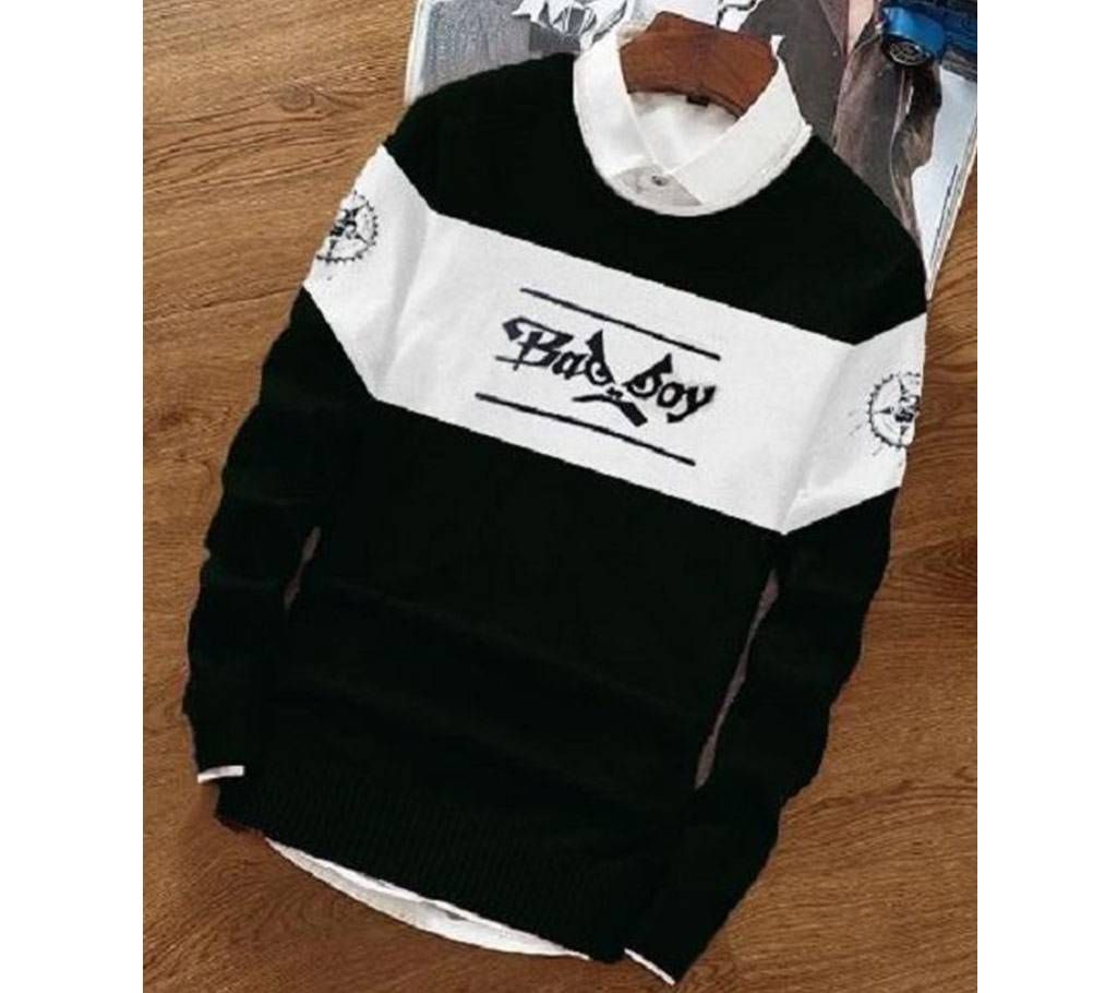 Casual Sweatshirt_BAD BOY_Black/White - TS 10 - LBS