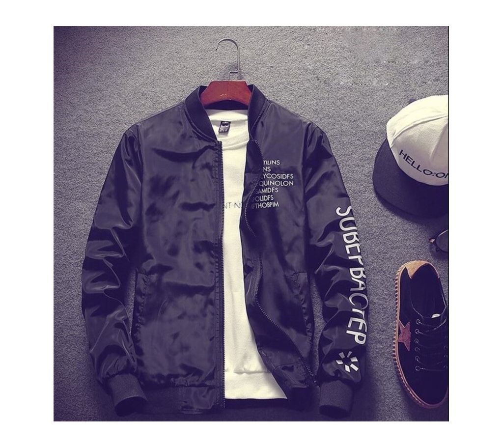 Black Stylish Winter Jacket for Men - WE-20 - Black - UNQ