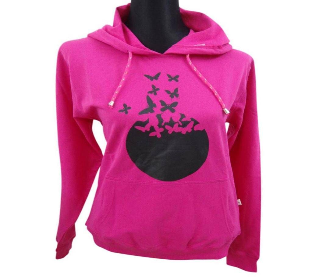 Fuchsia Ladies Hoodie