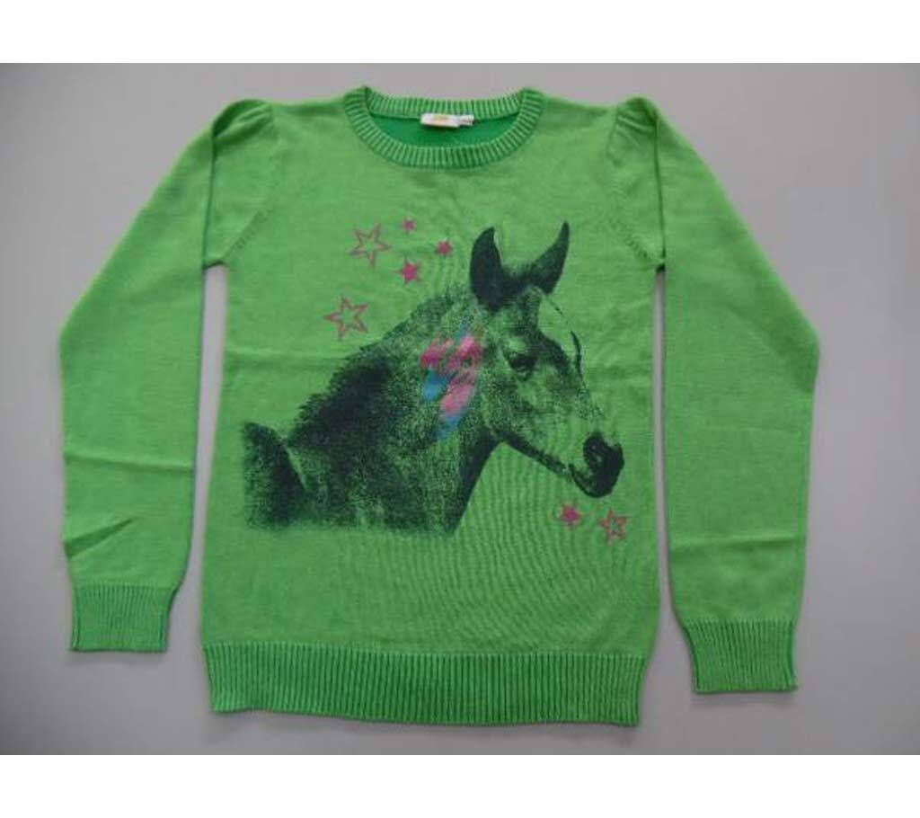 Girl's printed sweater