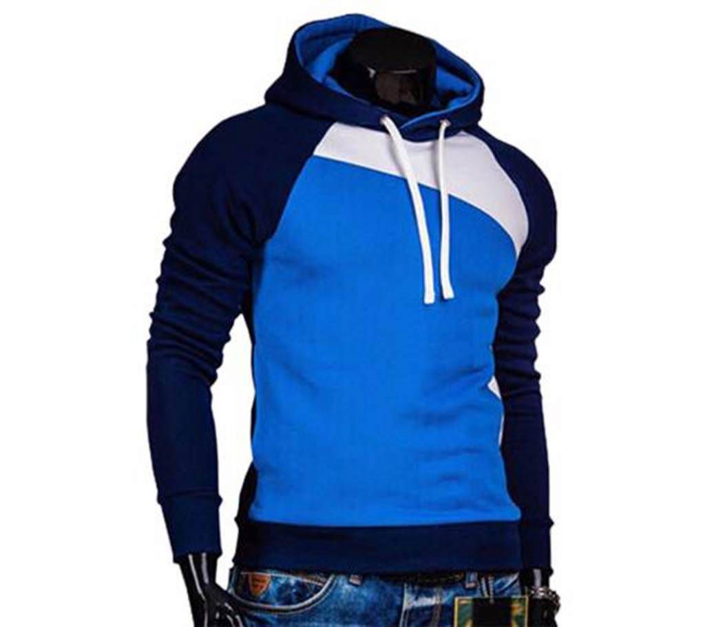 Mens Sky Blue Bonded Hoodies