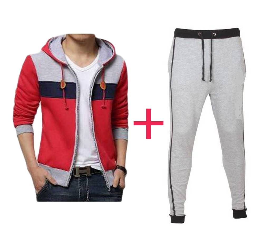 Full-sleeve Hoddie for Men + Cotton Trousers Combo Offer