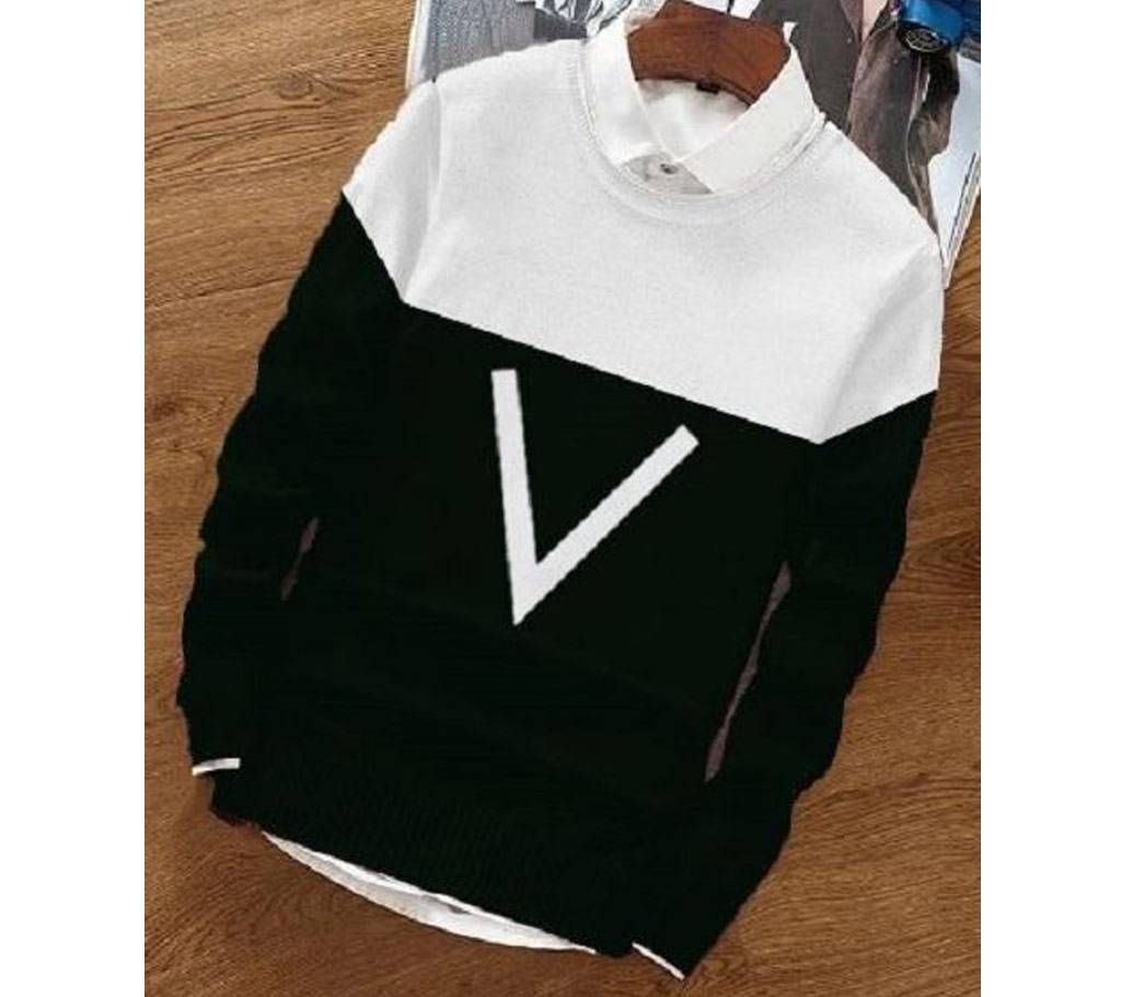 Casual Sweatshirt _V_Black/White - TS 09 - LBS