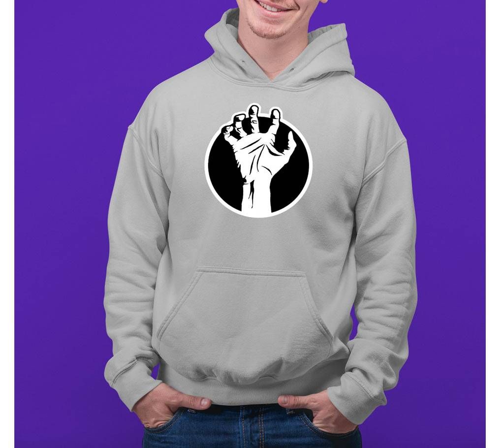 Hand Mens Hoodie - Grey