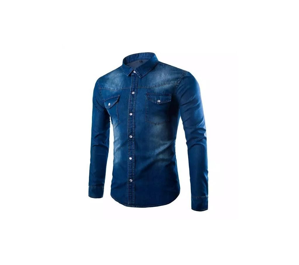 Stylish Full Sleeve Denim Shirt For Men