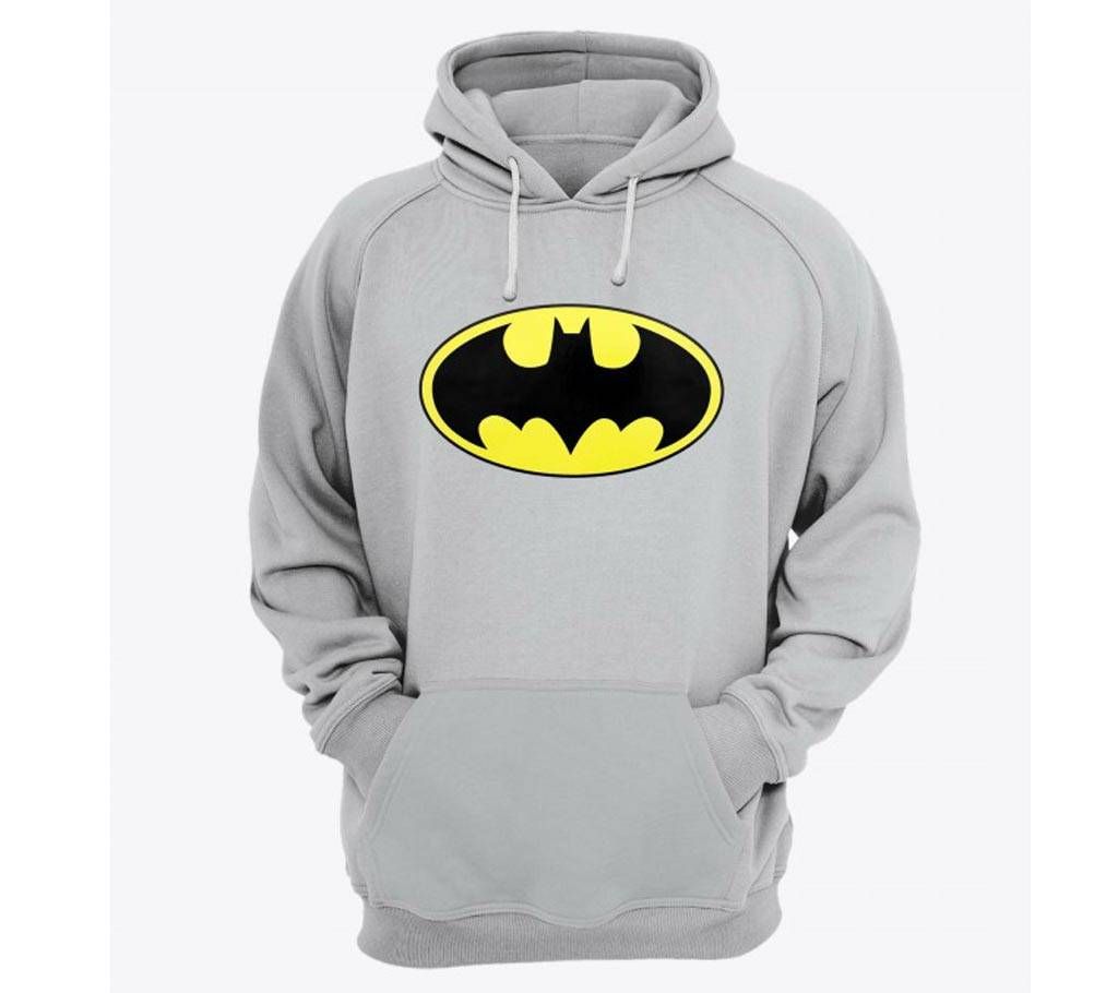 Batman-Org-Grey Melange-Mens-Hoodie