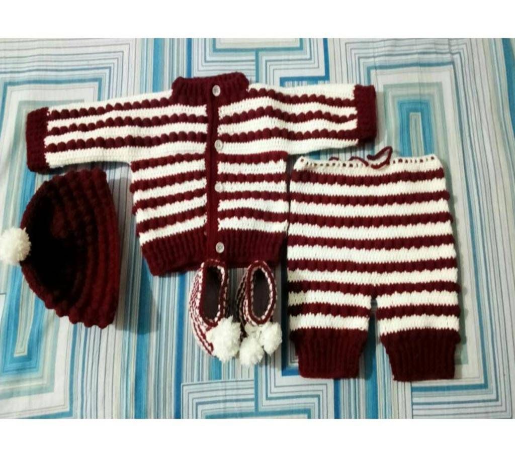 Woolen Sweater Set For Newborn Baby 