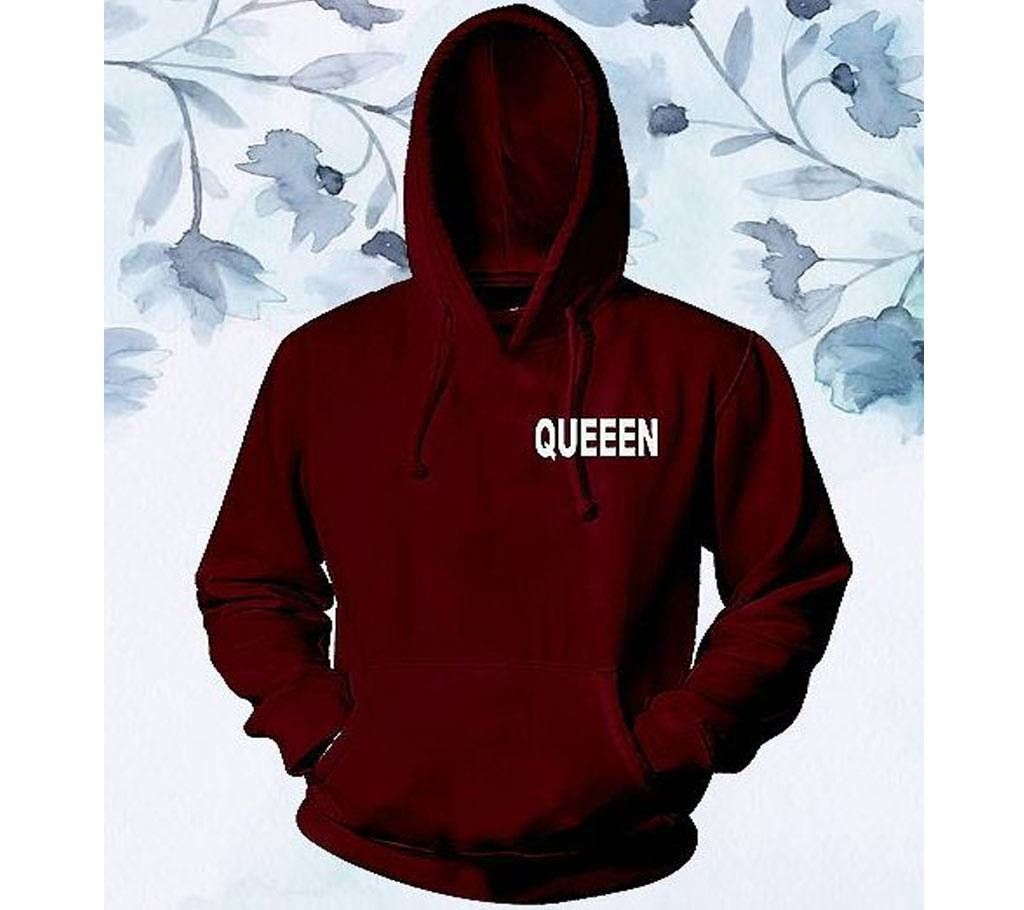 Mens Cotton Hoodie - Maroon - Queen - FAS