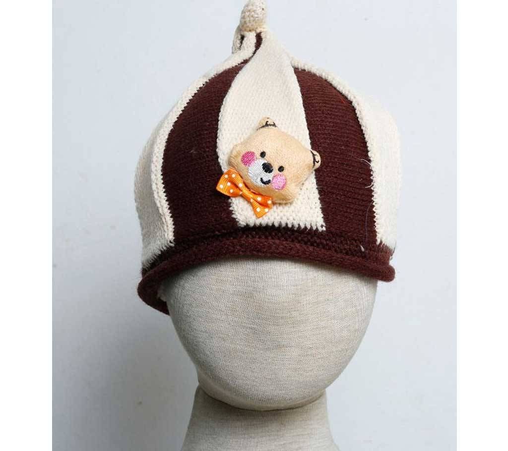Kids Monkey Cap- Teddy (Off White)