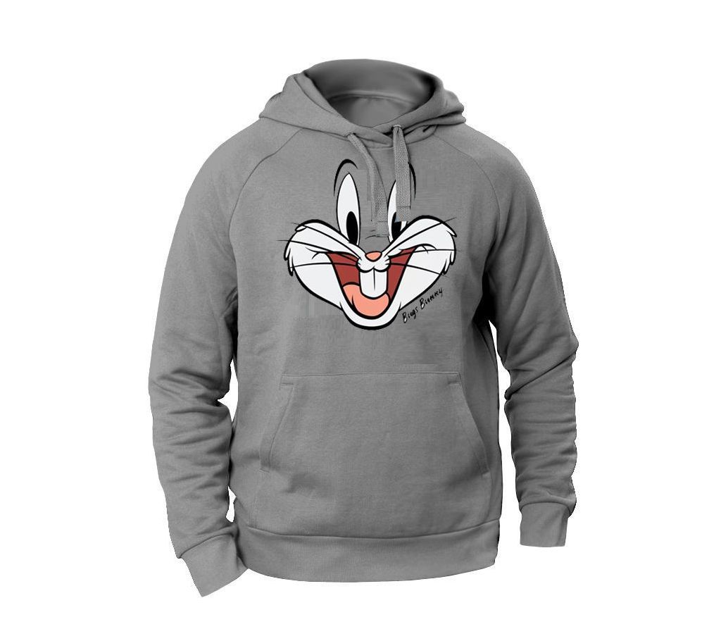 Grey Bunny Face  Hoodie