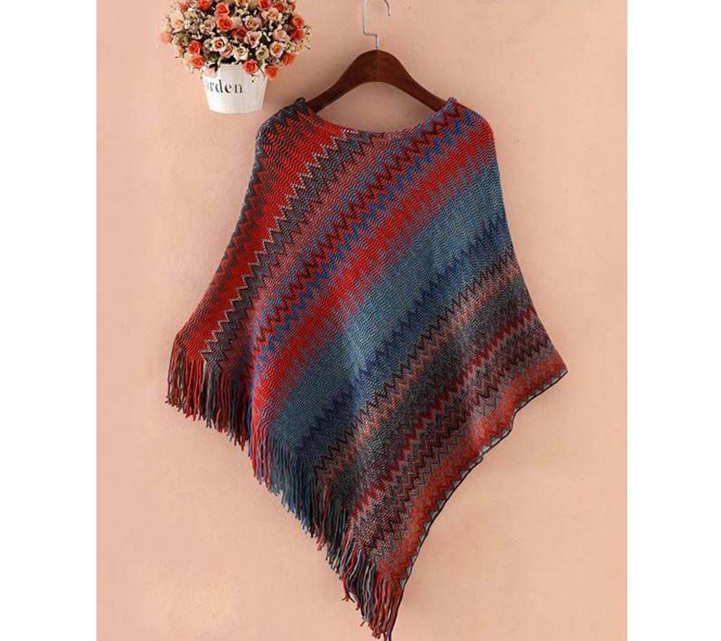  Winter women's new colorful poncho shawl!