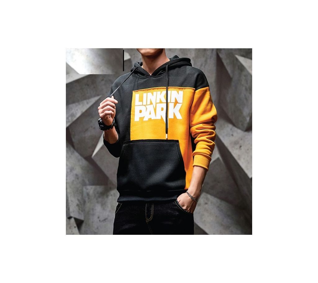 Fashionable HOODIES LINKIN PARK (Black and Orange)  ILS