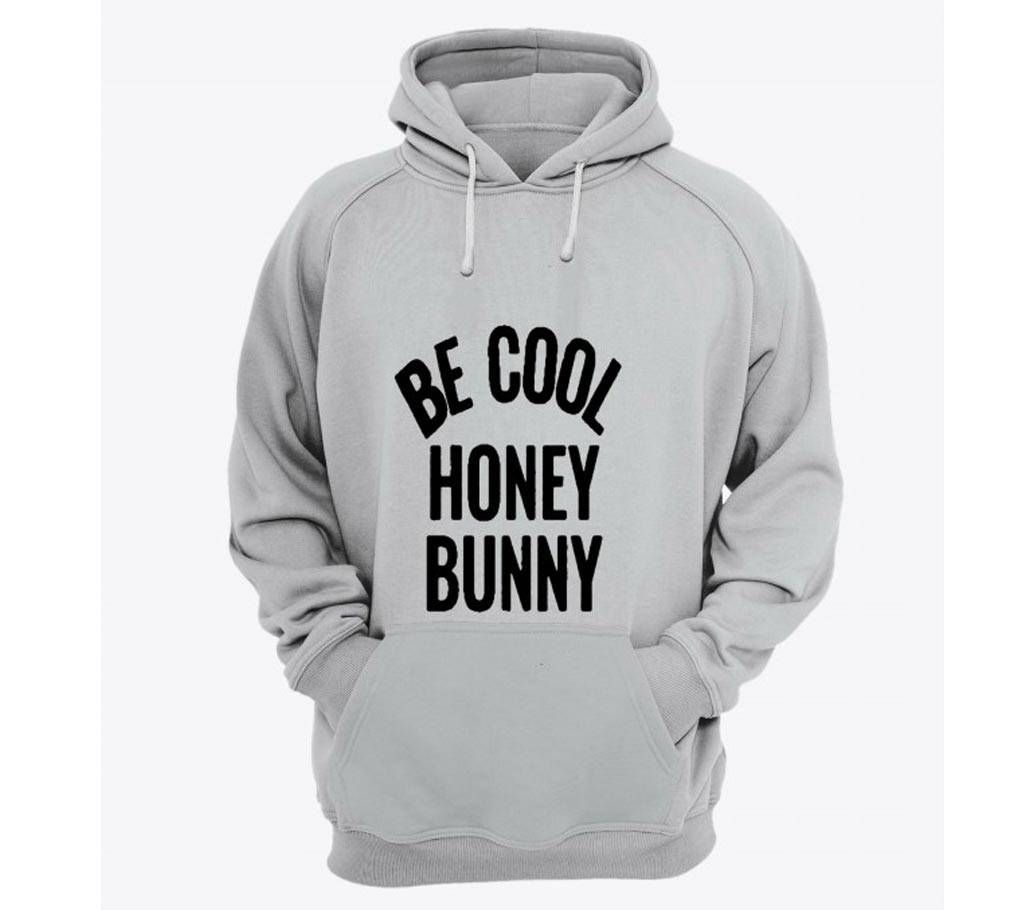 Be-Cool-Grey Melange-Mens-Hoodie
