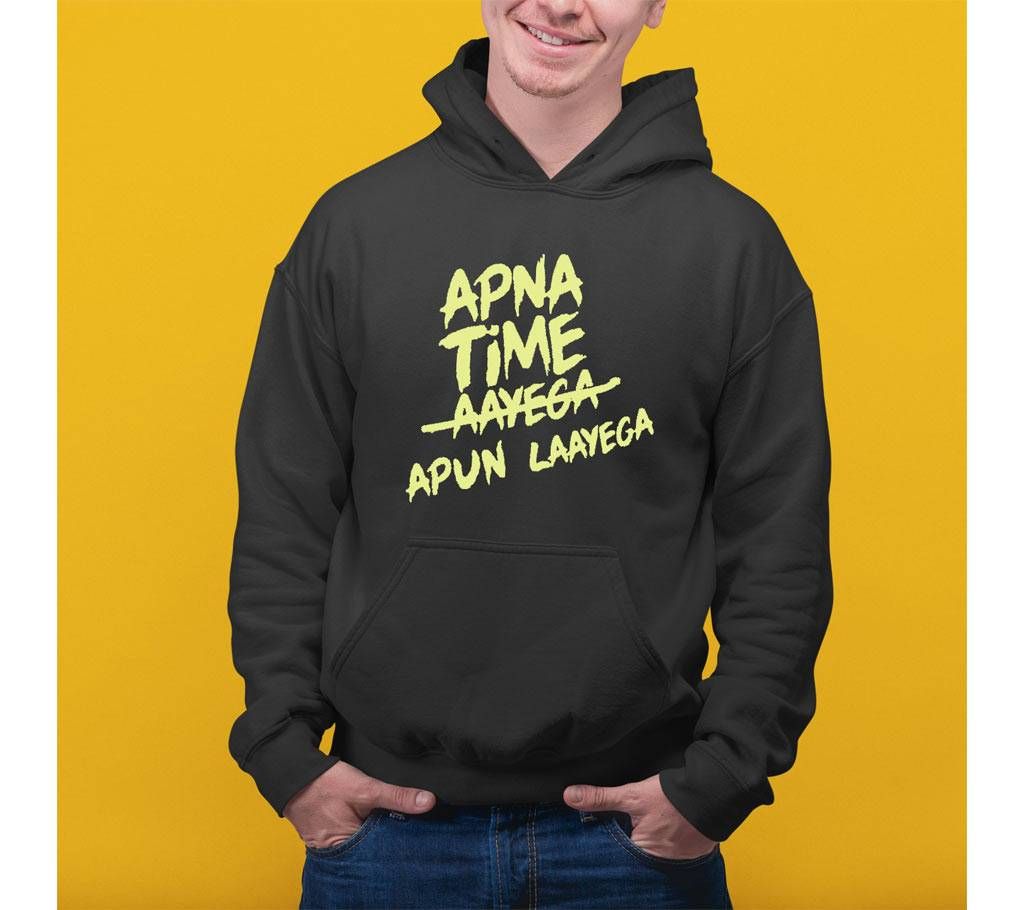 Apna Time Mens Hoodie - Black
