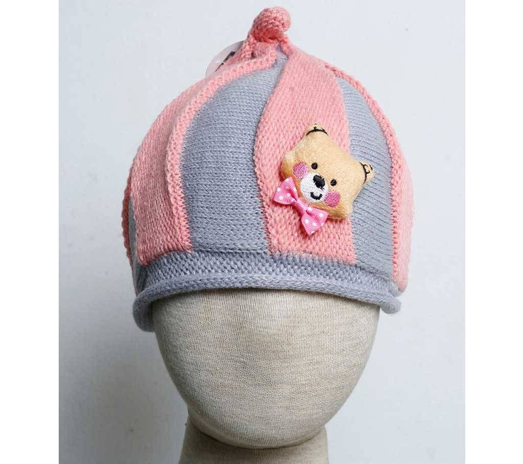 Kids Monkey Cap- Teddy (Pink)
