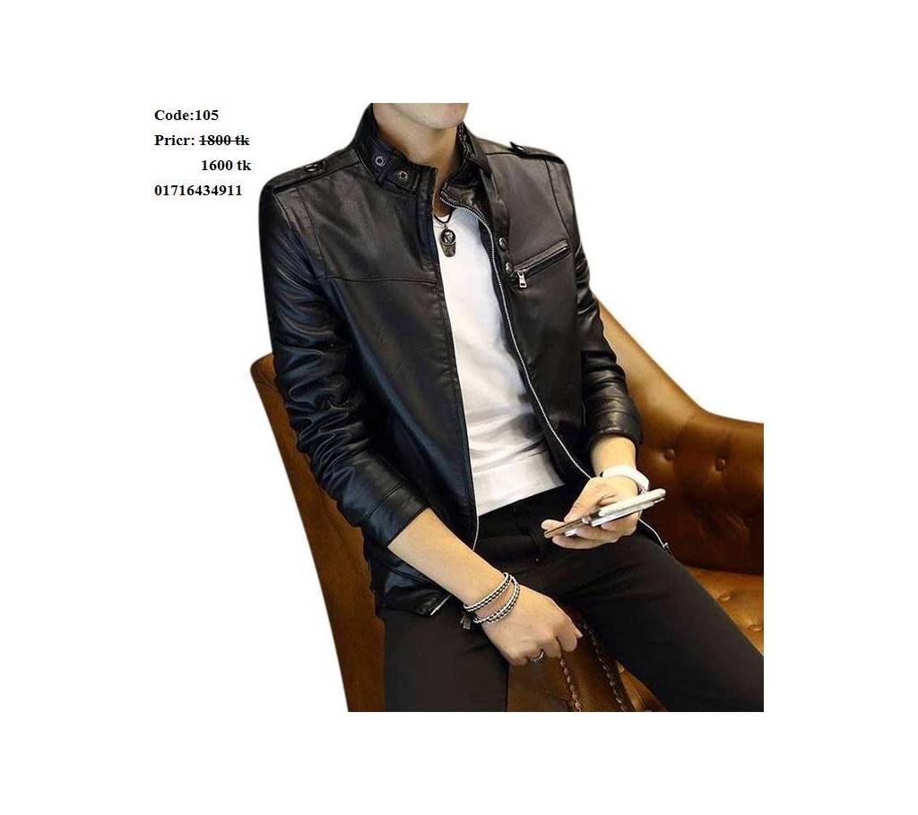 Men's Full Sleeve artificial lether jaket