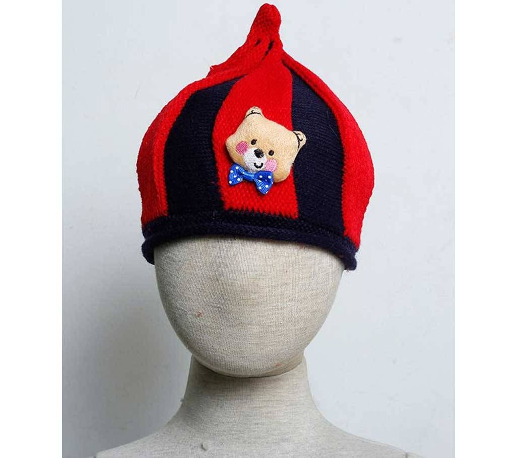 Kids Monkey Cap- Teddy (Red)