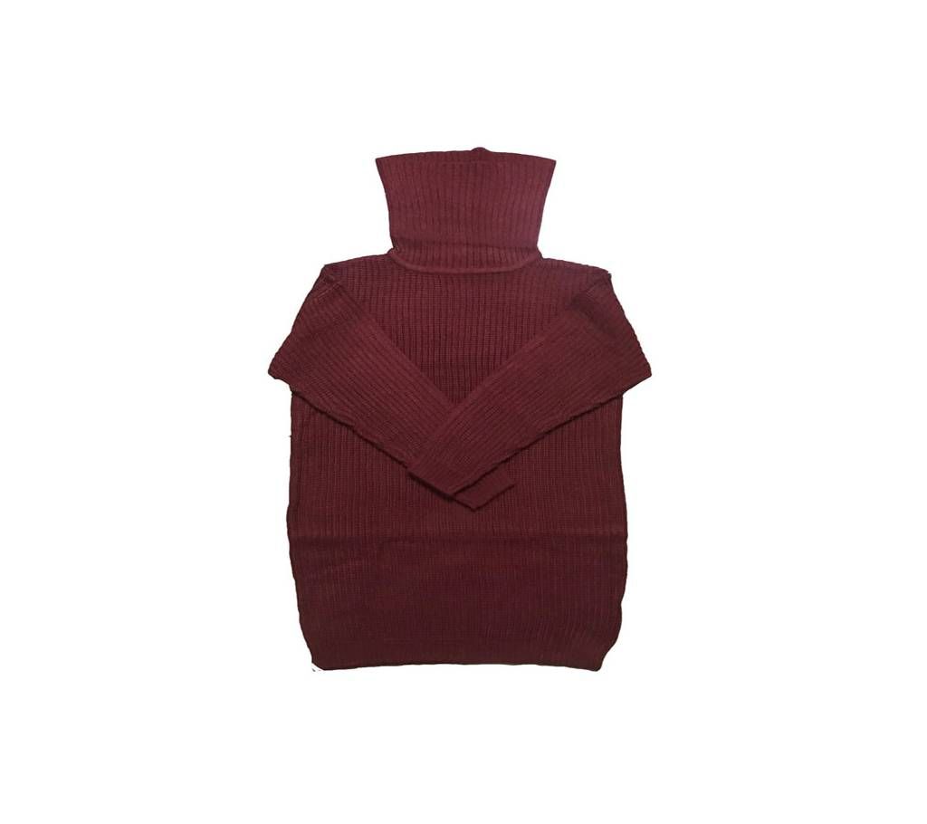 Stylist Sweater for Women-Cotton Maroon