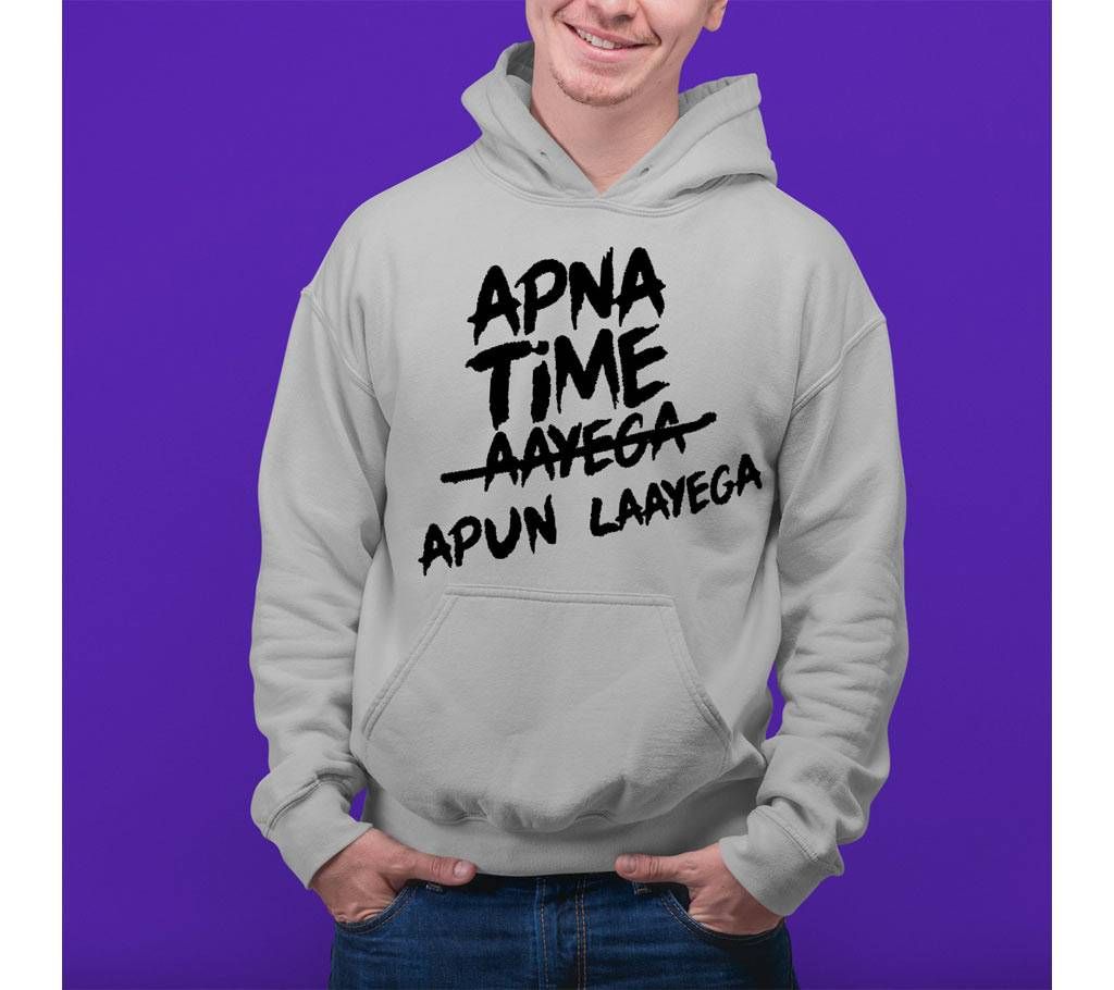 Apna Time Mens Hoodie - Grey