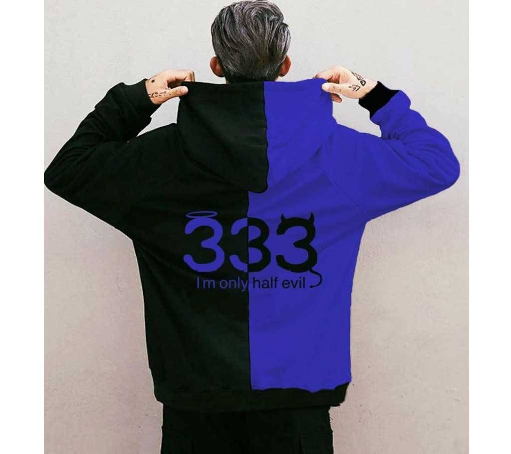 333 Blue Mens Premium Hoodies Street-wear Clothing
