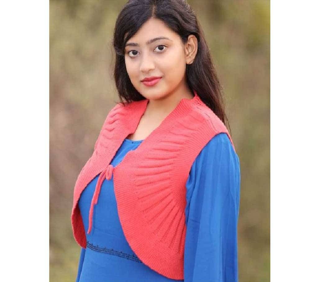 Red Sleeveless Cardigan