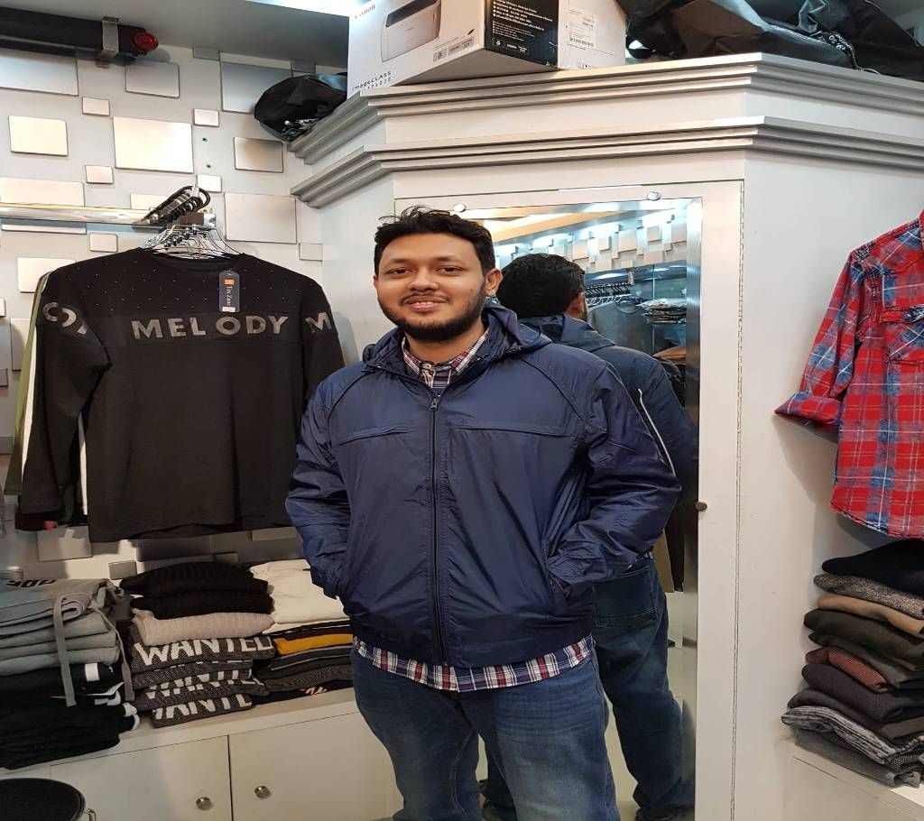 Navy blue WindBreaker Hoodie Jacket