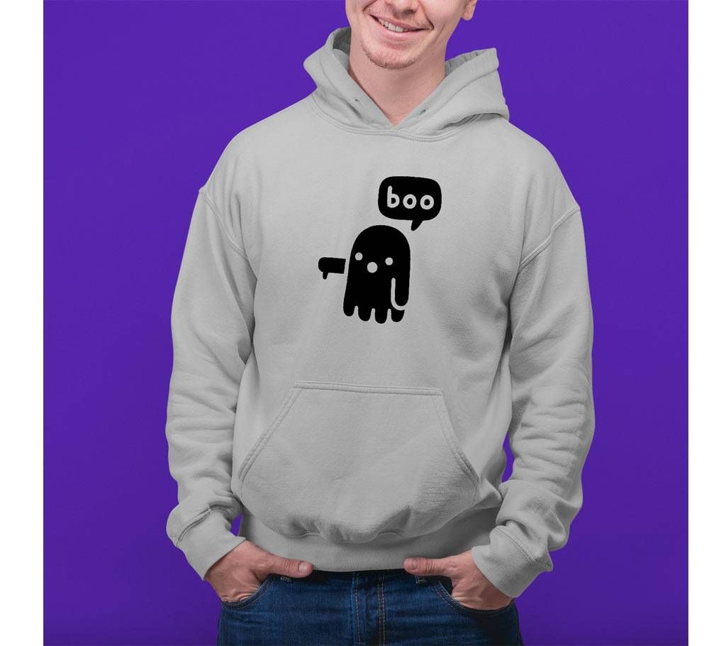 Boo Mens Hoodie - Grey