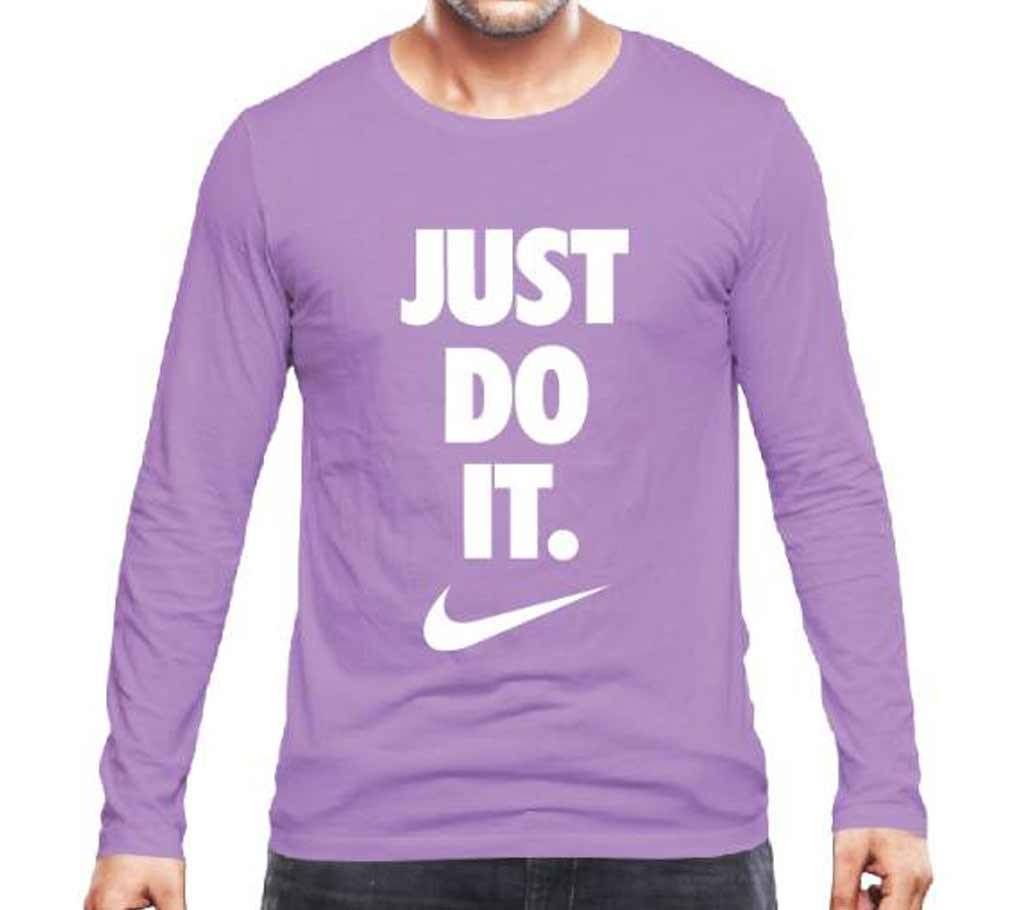 Just Do It Full Sleeve Cotton T-shirt For Men