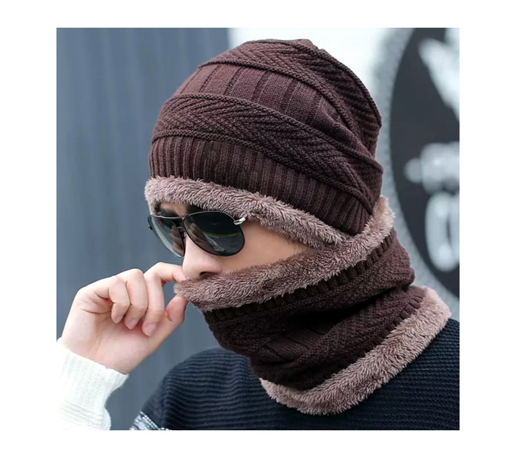 Unisex Winter Cap & Screp - Multi Colour