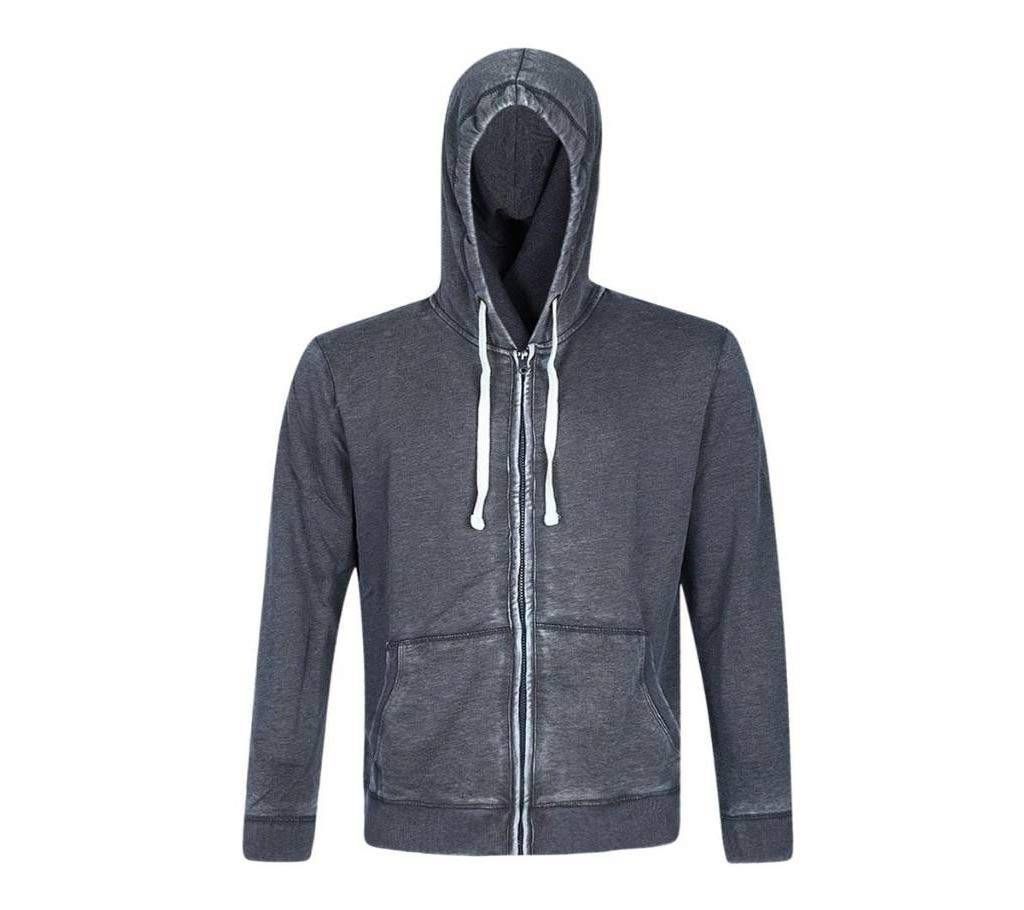 Light Grey Cotton Casual Long Sleeve Hoddie