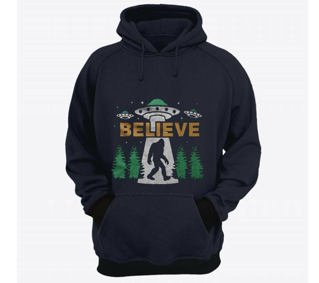 Believe -Navy Blue-Mens-Hoodie