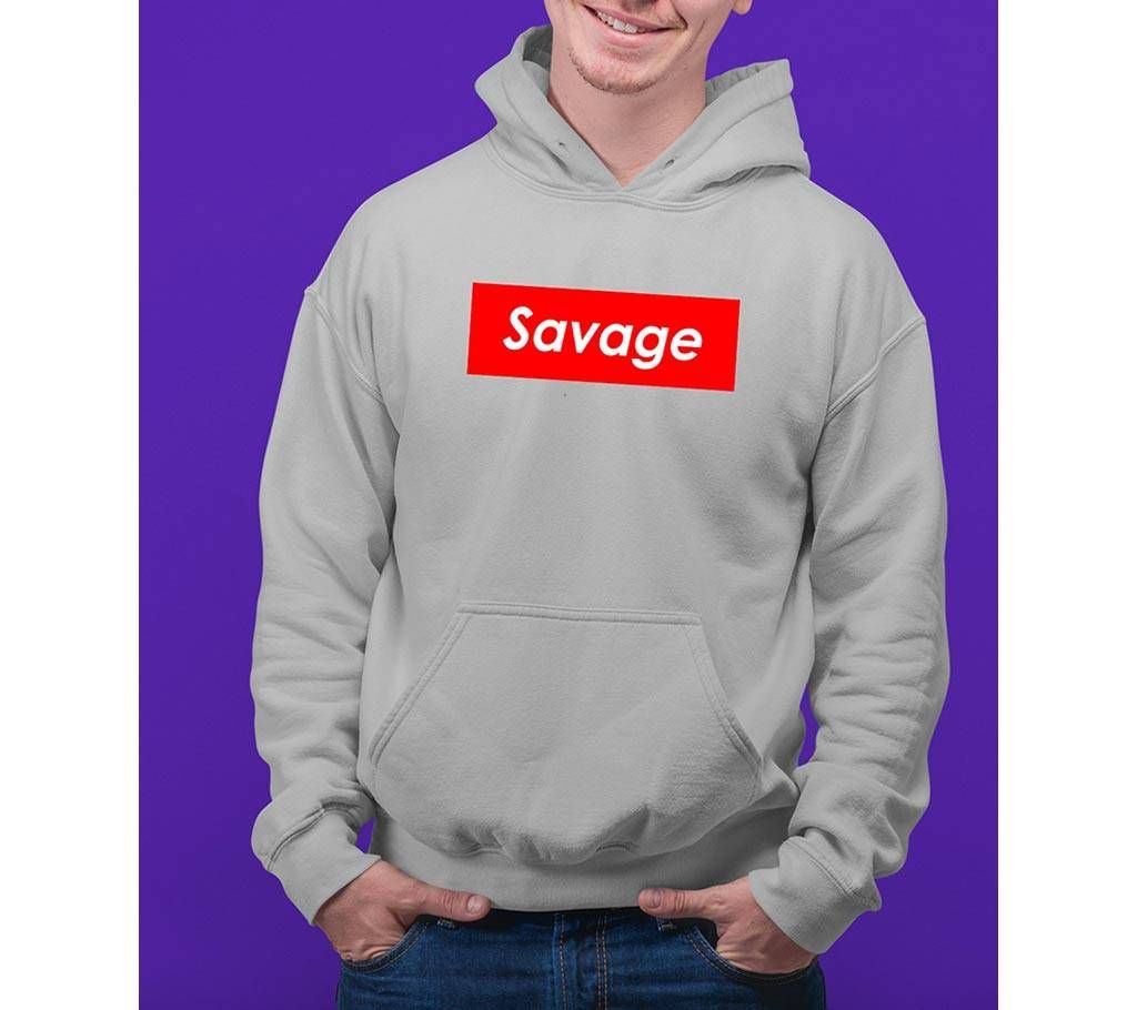Savage Mens Hoodie - Grey