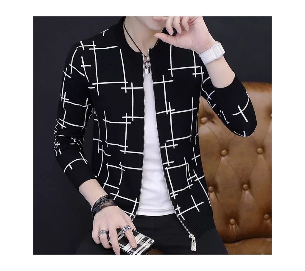Mens Stylish Jackets - HD224 -Blackl Check - MAF